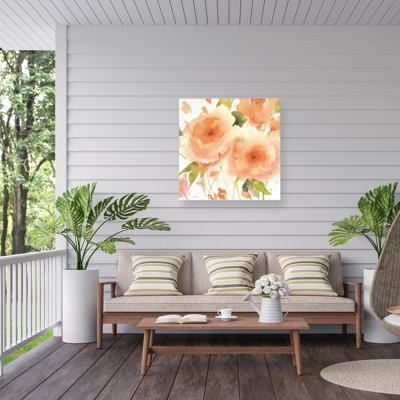 Sheila Golden Peach Tones Outdoor  Canvas