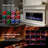 Recessed or Wall Mounted Electric Fireplace, Logs & Crystals, Remote Control,Remote Control, Timer, Dimmer, 12 Flame Colors, 750/1500W, Narrow Bezel-344547361