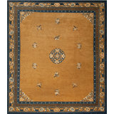 Wool Antique Rectangle 1920s Hand Knotted Pile Rug From China