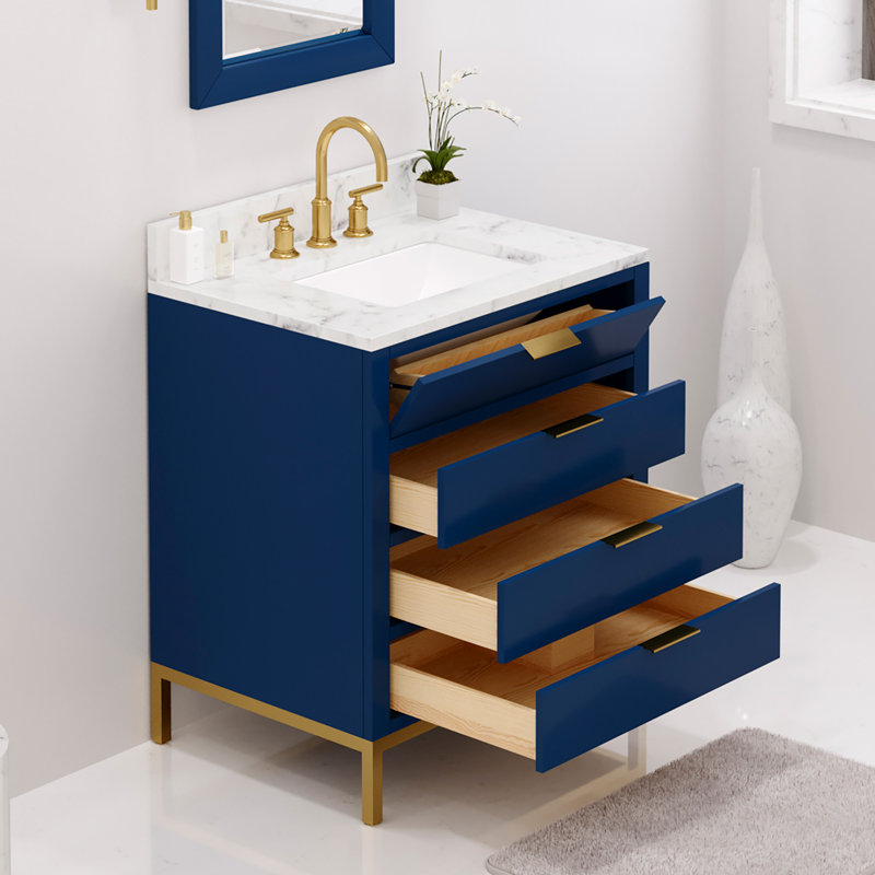30'' W Single Vanity, Monarch Blue, No, 30"