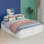 Structure de lit plateforme en bois avec 6 tiroirs