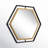 Hexagon 2-Tone Metal Framed Wall Mirror