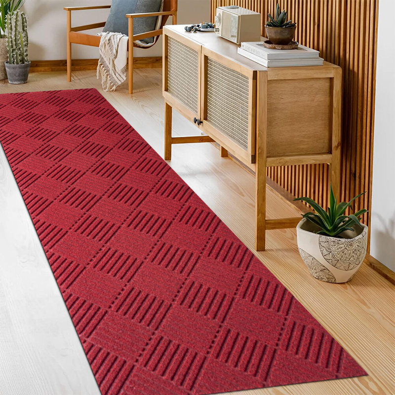 Tapis lavable avec envers antidérapant, tapis en polyester pour le couloir et l'entrée, Tapis de couloir 4 pi x 70 pi
