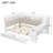 Daybed With Storage Shelves,drawers,charging Station,led Light,desk And Upholstered Headboard And Backrest-13380883