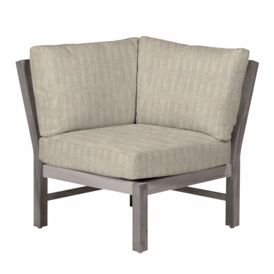 Fauteuil d'angle modulaire Club Teak - Huître