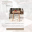 Table d'appoint d'extérieur en aluminium 18,9 po avec finition grain de bois