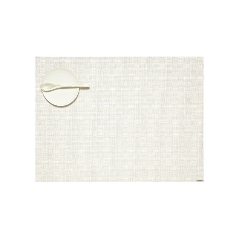 Gray Vinyl Minimalist Outdoor Rectangular Placemat