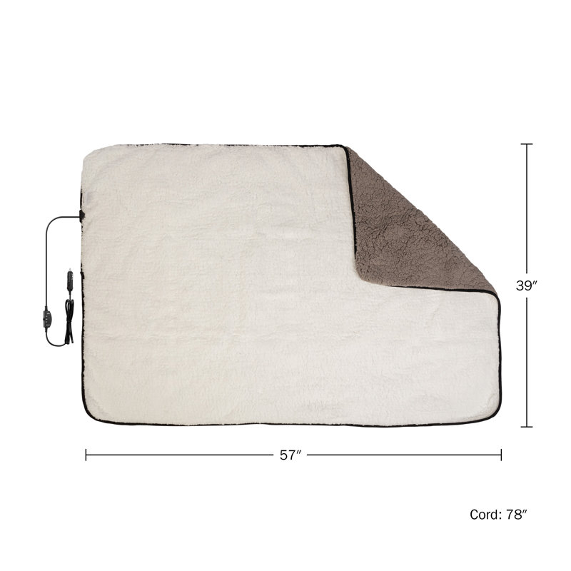 Ensemble de 2 couvertures chauffantes pour voiture, camion, véhicule récréatif ou camping Stalwart, Gris