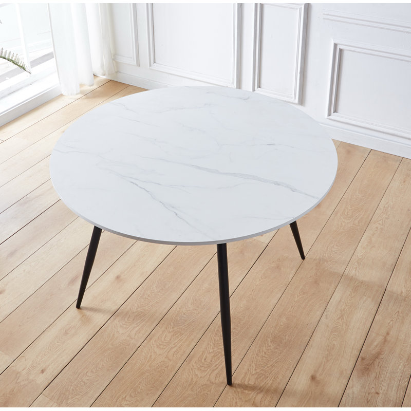 Ettinger Round Metal Base Dining Table, H75 x L120 x W120cm