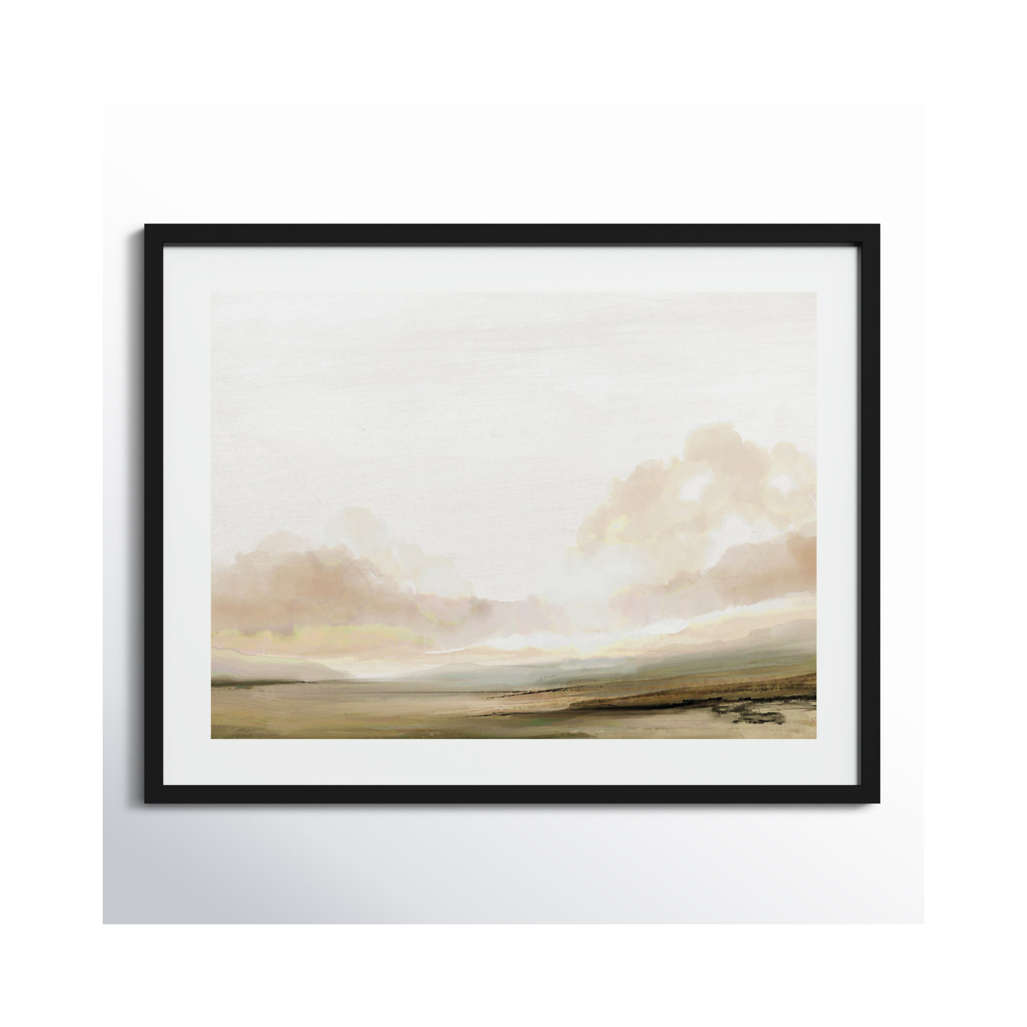 Southern Landscape by Dan Hobday, Black, 26" H x 33" W x 1" D