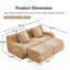 Canapé modulaire en tissu avec 2 repose-pieds Teddy, sans assemblage-1437223656