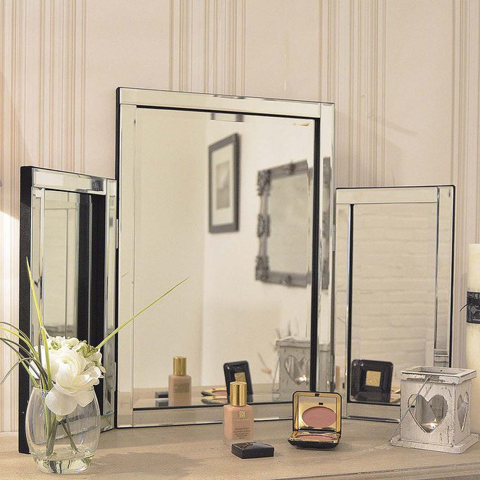 Mccartney Glass Flat Floor Mirror, Silver