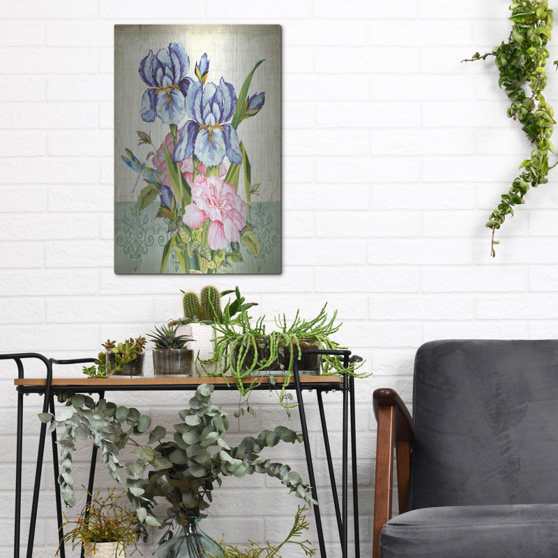 «Summertime Botanicals» par Jean Plout, art mural en métal, H 16 po x l 12 po