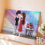 Reproduction d'art sur toile, "Un garçon et une fille dans un intérieur douillet"-897153120