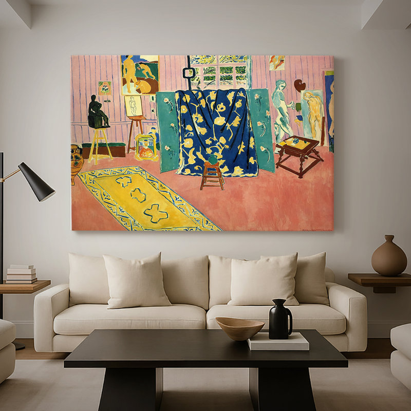 Le studio rose (L'Atelier Rose) - Henri Matisse - Toile tendue avec châssis - 1970, 32 x 48