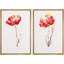 «Watercolor Red Poppy Minimalist», 2 pièces-98554044-98554043