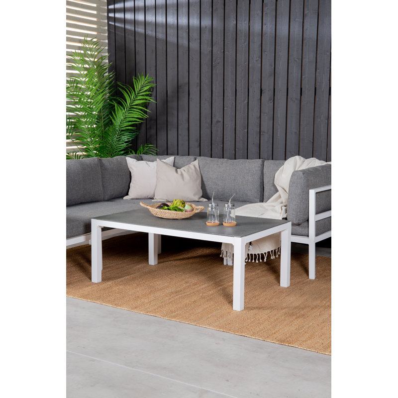 Doney Rectangular Glass Outdoor Coffee Table - 120 cm W 70 cm D