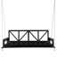 Balancelle de patio simple en bois d'acacia, structure de lit de véranda suspendue moderne avec cordes de chanvre de 16,4 pi-1659342855