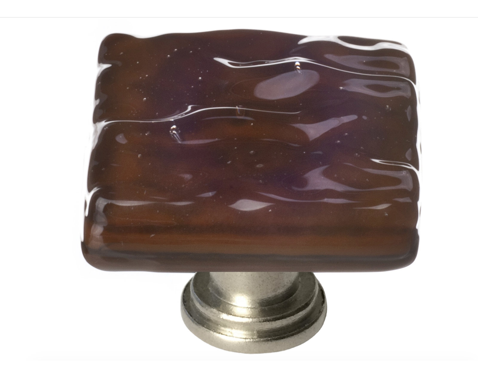 Glacier Square Cabinet Knob, Satin Nickel, Spruce Green, Square 