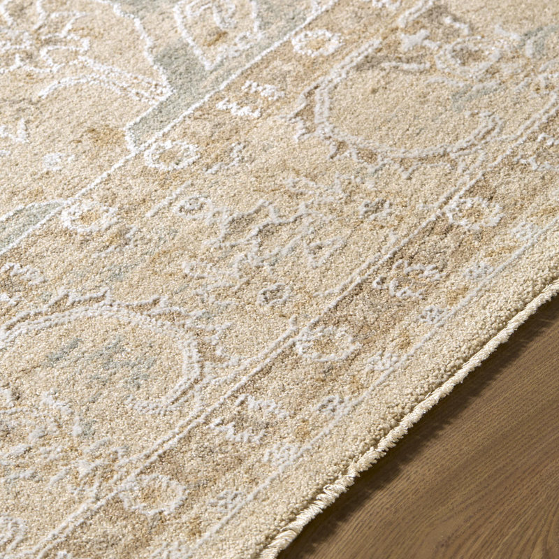 Tapis tissé à la machine Searle, Rectangle 6 pi 7 po x 9 pi 6 po, Beige