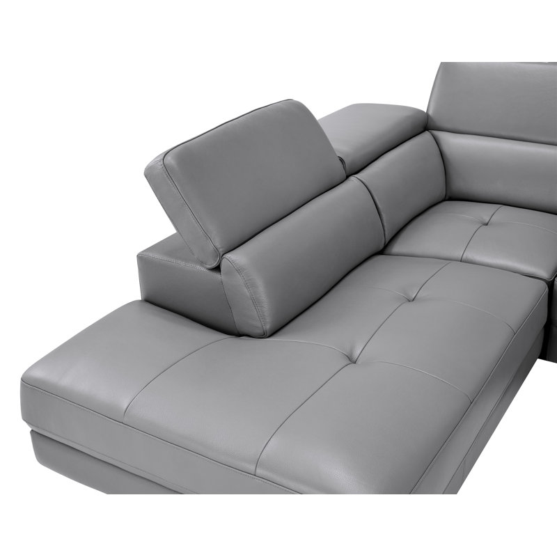 Keyesport Upholstered L-Shaped Sectional, Dark Grey, Left Hand Facing
