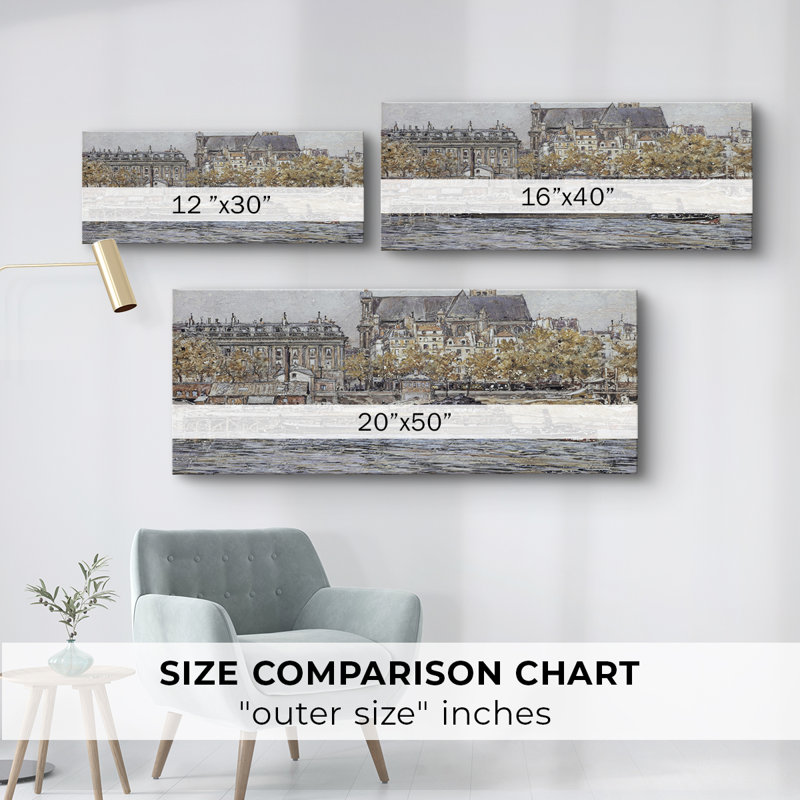 Série paysage - DCL XXXI - Toile tendue avec châssis - Prêt à accrocher, H 12 po x l 30 po