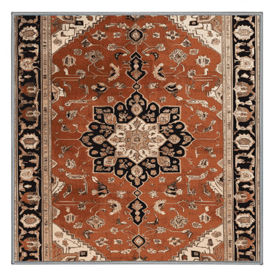 Tapis brun lavable à la machine