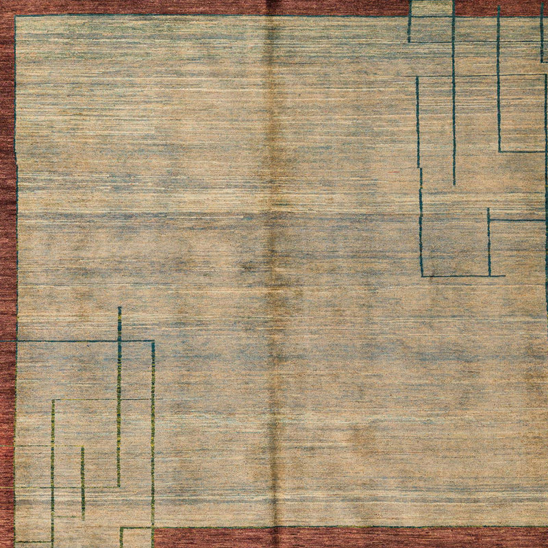 Abstract Indoor Rug, Square 8'