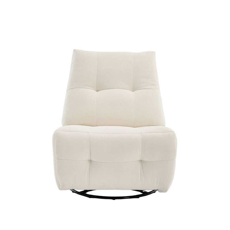 Fauteuil inclinable et pivotant l 32,3 po, Blanc avoine