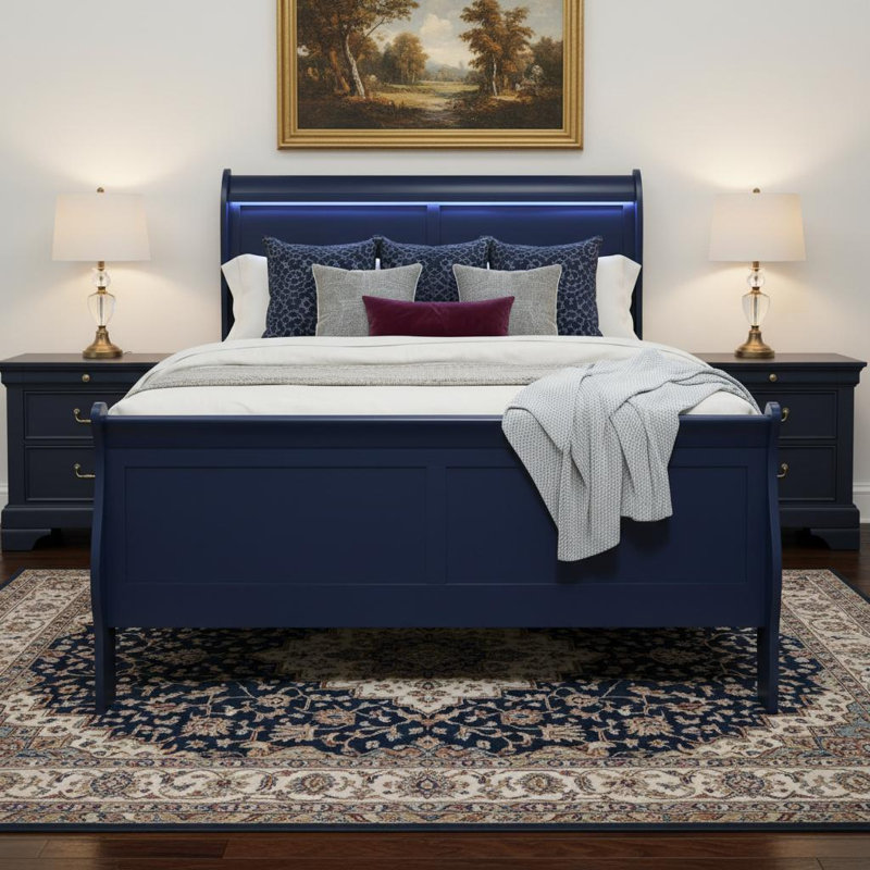  Brighton Solid Wood Standard Upholstered Bed