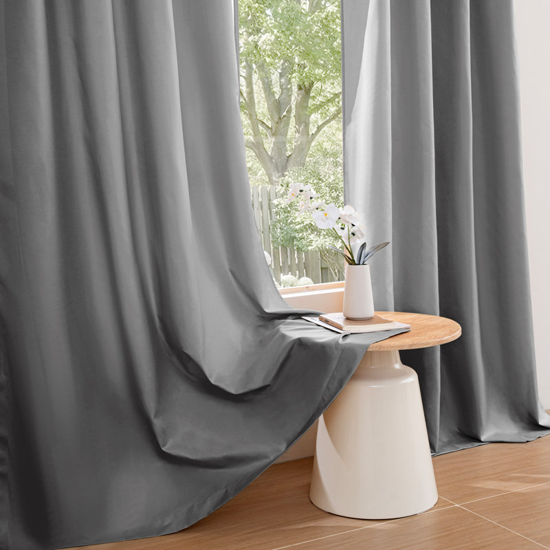 Rideau d'extérieur avec pattes, rideaux de salon imperméables et occultants, isolant et occultant pour la chambre à coucher, efficace pour le soleil et la protection de la vie privée, pour balcon, terrasse, pergola d'intérieur, panneau simple, l 52 po x L 120 po, gris