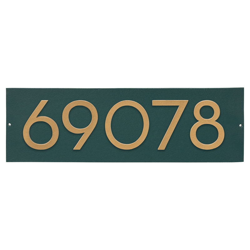 Rectangle Wall Plaque, Hunter Green/Gold, Yes