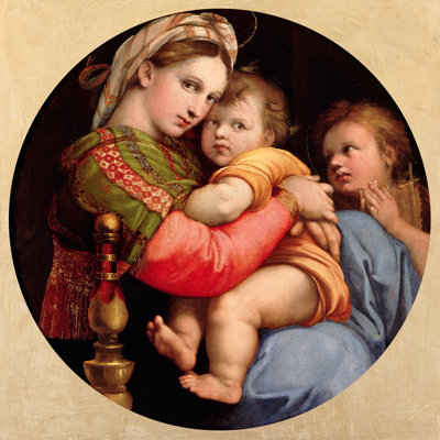 Madonna Of The Chair by Raffaello - Wrapped Canvas Print