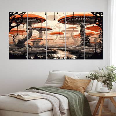 Reproduction d'art sur toile - 5 panneaux égaux, Autre univers mystérieux