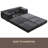 Compression Mahjong Sofa,Convertible Floor Sofa Bed,DIY Boneless Modular Sectional Sofa,No Assembly Required,Circle Fleece Fabric,Oversized 2 Seater With 1 Ottoman-698702762