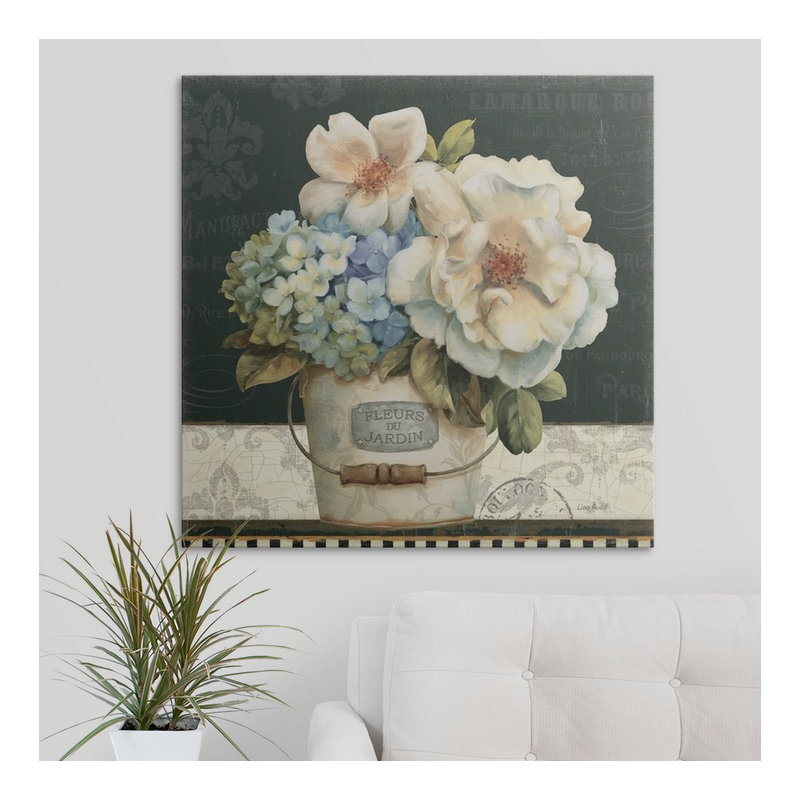 « i » par lisa audit, impression French Vases, H 35 po x l 35 po x P 1,5 po, Toile