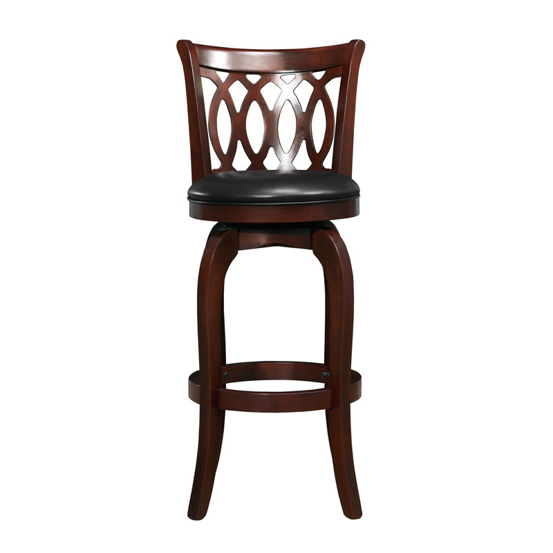 Alyn Swivel Upholstered Counter Stool with Solid Wood Frame, Bar Stool (29.9" Seat Height)