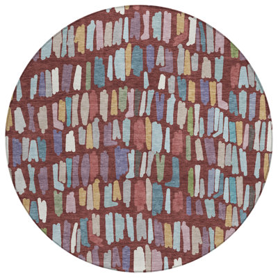 Machine Washable Indoor/Outdoor Chantille ACN2377 Stripes Rug