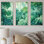 «Jade Jungle Thick Jungle Of Palm Trees III», ensemble d'art sur toile