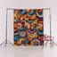 Tapis décoratif multicolore à motif spiralé multicolore-2028120774
