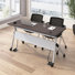 Table de formation Bush Business Furniture Envision 60W avec œillets électriques et 2 chaises avec accoudoirs