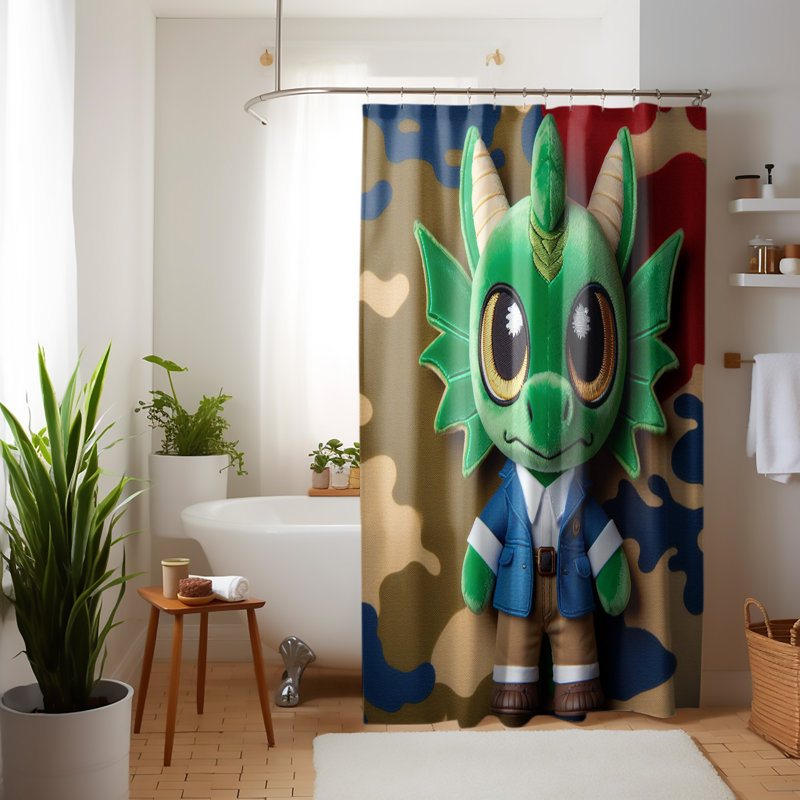 Rideau de douche abstrait Pari avec doublure inclus