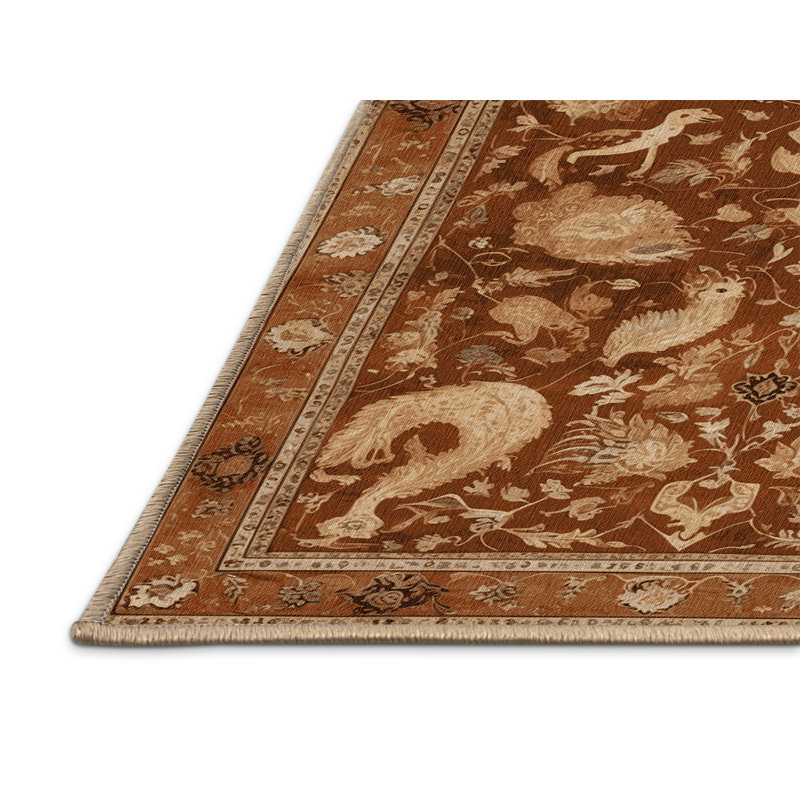 Tapis brun lavable à la machine