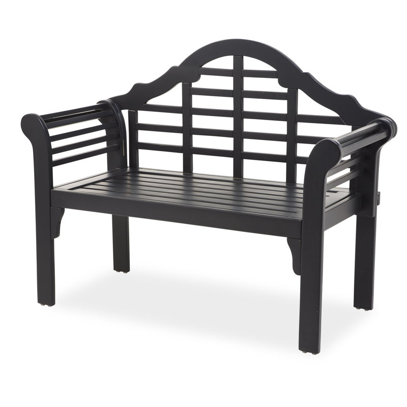 Banc de jardin en bois d'eucalyptus Lutyens, Noir