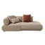 Canapé modulaire avec repose-pieds Carrick BEIGE SANDWICH