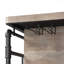 Table de hauteur comptoir en chêne antique et gris sablé
