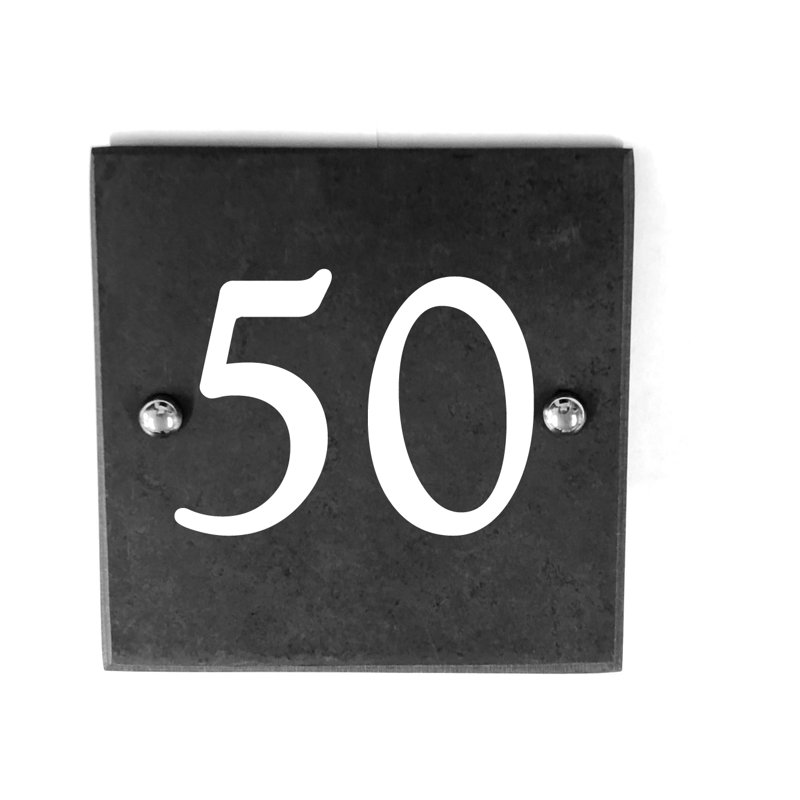 Dundarave 15cm H Slate House Number