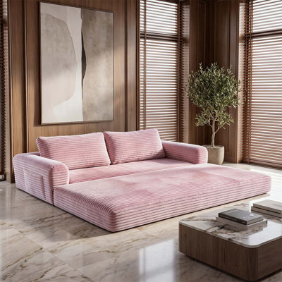Canapé-lit futon convertible de 76 pouces avec mousse haute densité, conception pliable et assise profonde pour un confort et une polyvalence ultimes dans les salons