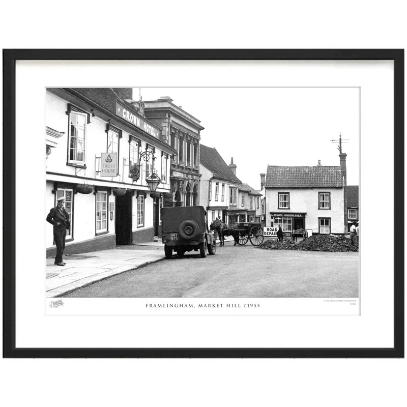 Framlingham, Market Hill C1955 by Francis Frith - Single Picture Frame Print, 28cm H x 36cm W x 2.3cm D