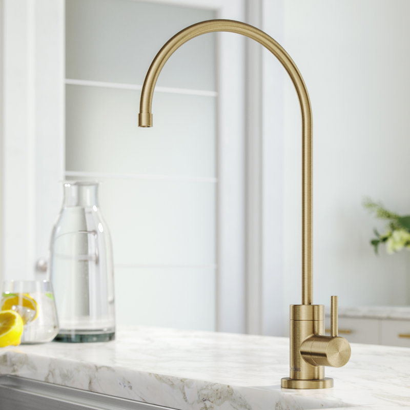 Robinet de cuisine 100% sans plomb Purita, Bronze champagne antique